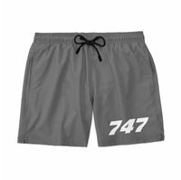 Thumbnail for 747 Flat Text Designed Swim Trunks & Shorts