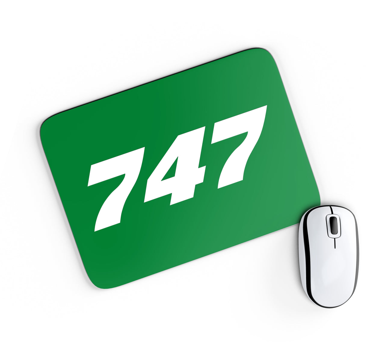 747 Flat Text Designed Mouse Pads