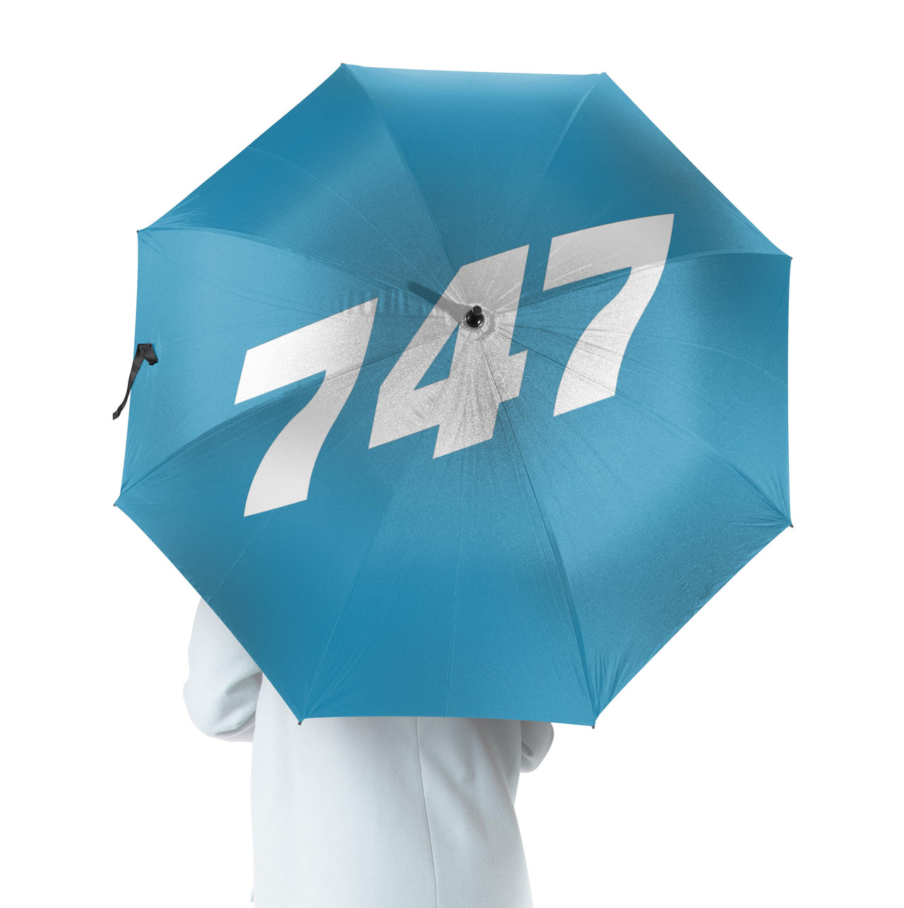 747 Flat Text Designed Umbrella