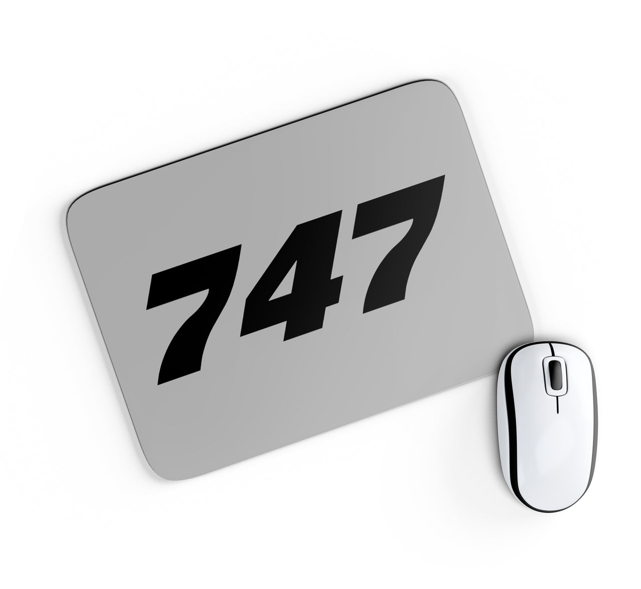 747 Flat Text Designed Mouse Pads