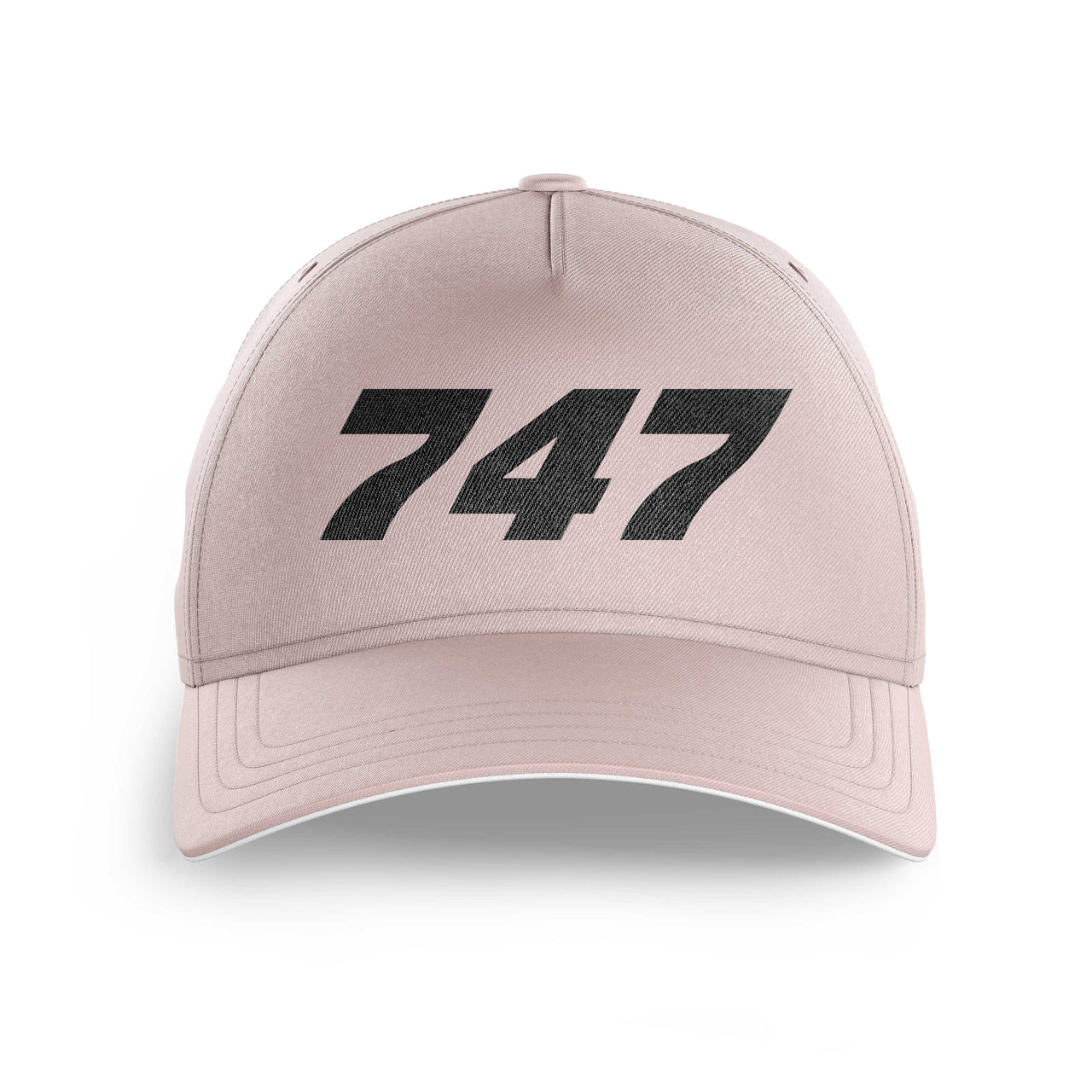 747 Flat Text Printed Hats