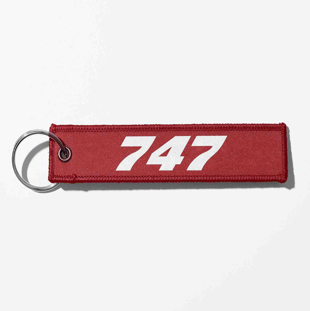 Boeing 747 Flat Text Designed Key Chains