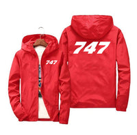 Thumbnail for 747 Flat Text Designed Windbreaker Jackets