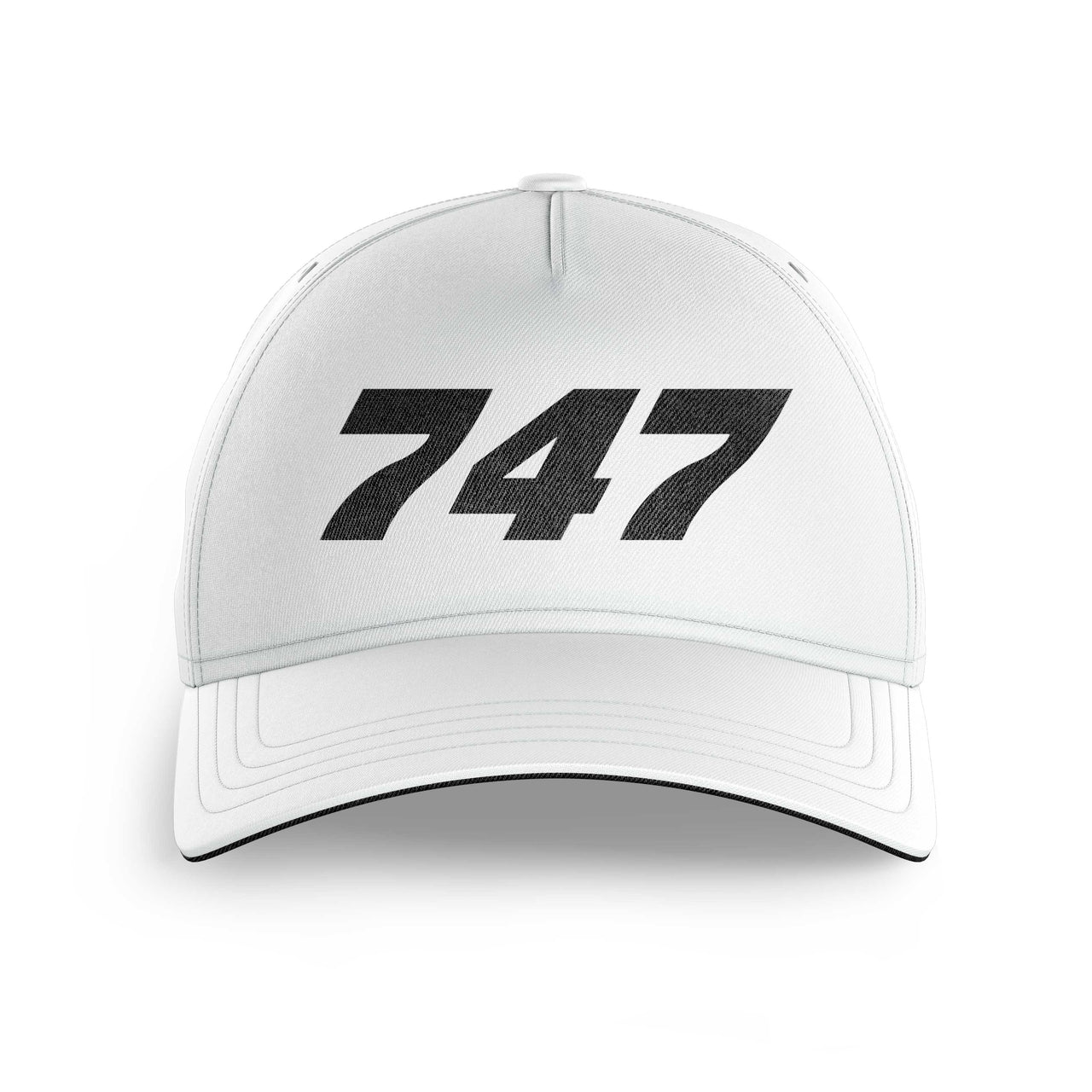 747 Flat Text Printed Hats