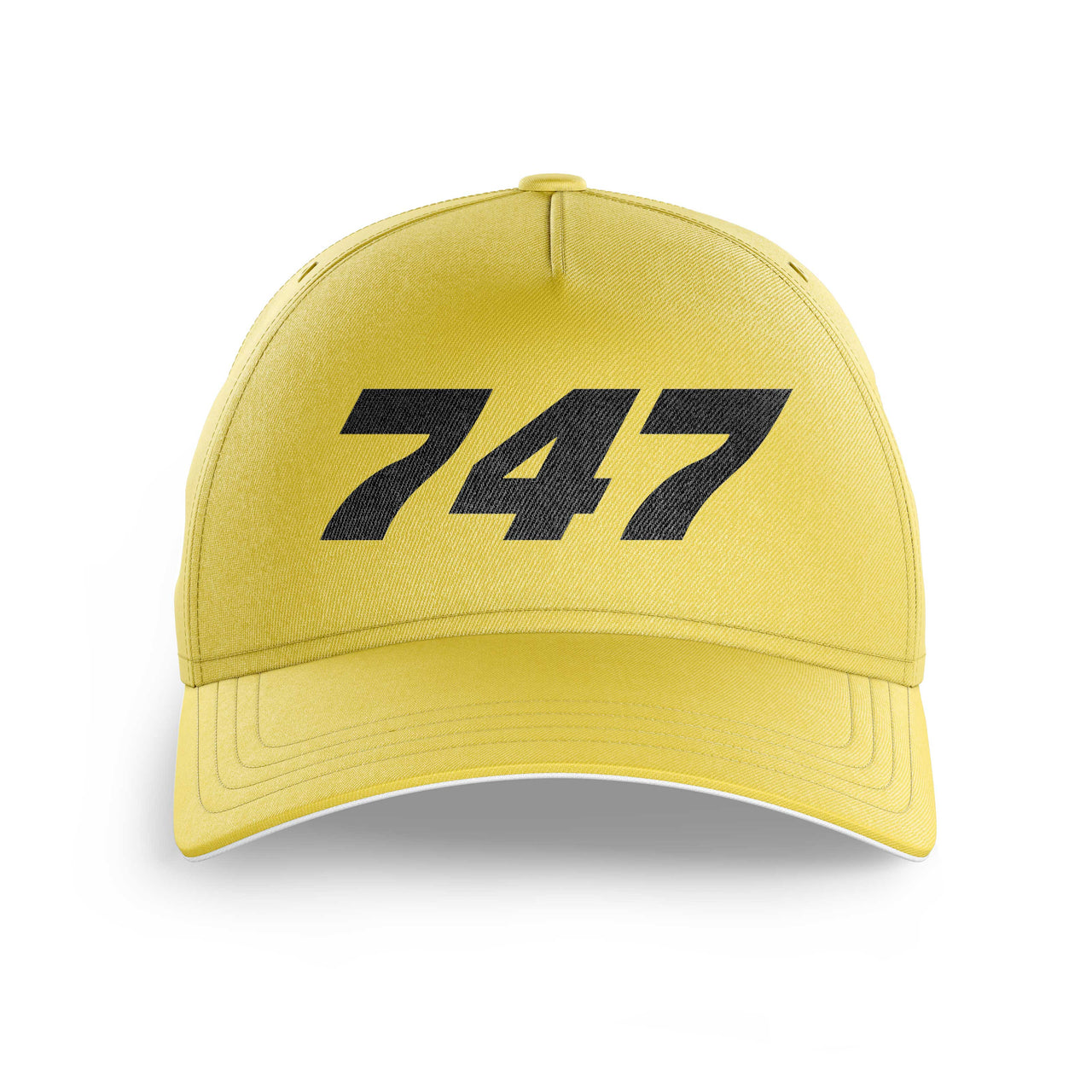 747 Flat Text Printed Hats