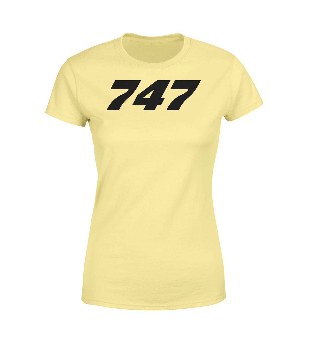 747 Flat Text Designed Women T-Shirts