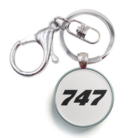 Thumbnail for 747 Flat Text Designed Circle Key Chains