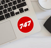 Thumbnail for 747 Flat Text Red Designed Stickers