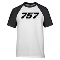 Thumbnail for 757 Flat Text Designed Raglan T-Shirts