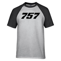 Thumbnail for 757 Flat Text Designed Raglan T-Shirts
