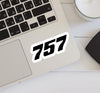 757 Flat Text Designed Stickers