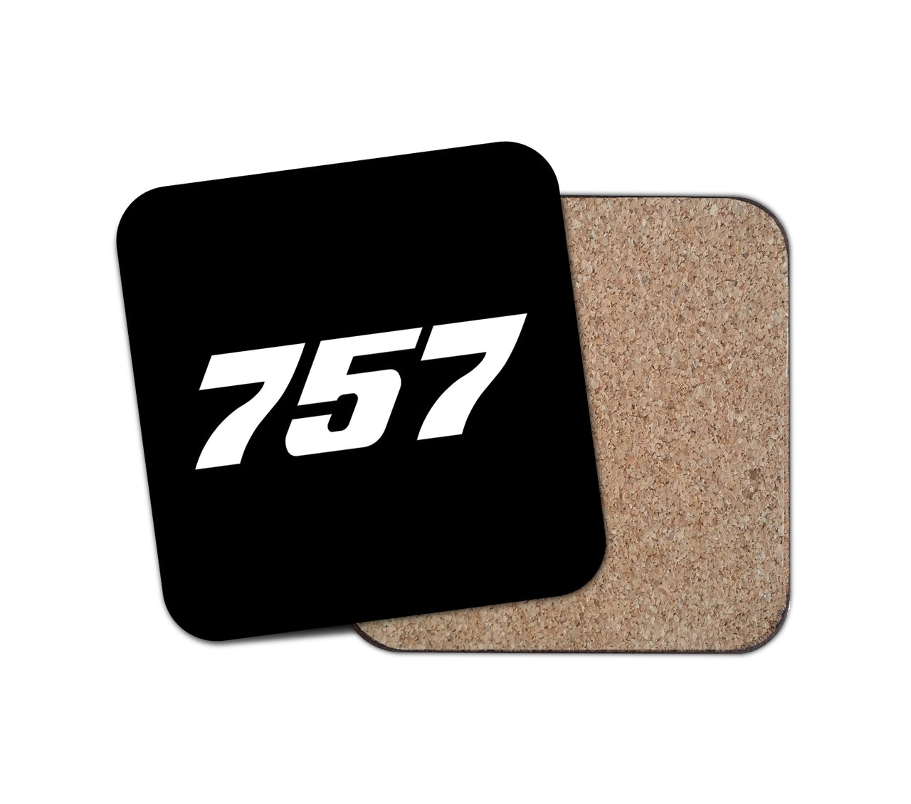 757 Flat Text Designed Coasters