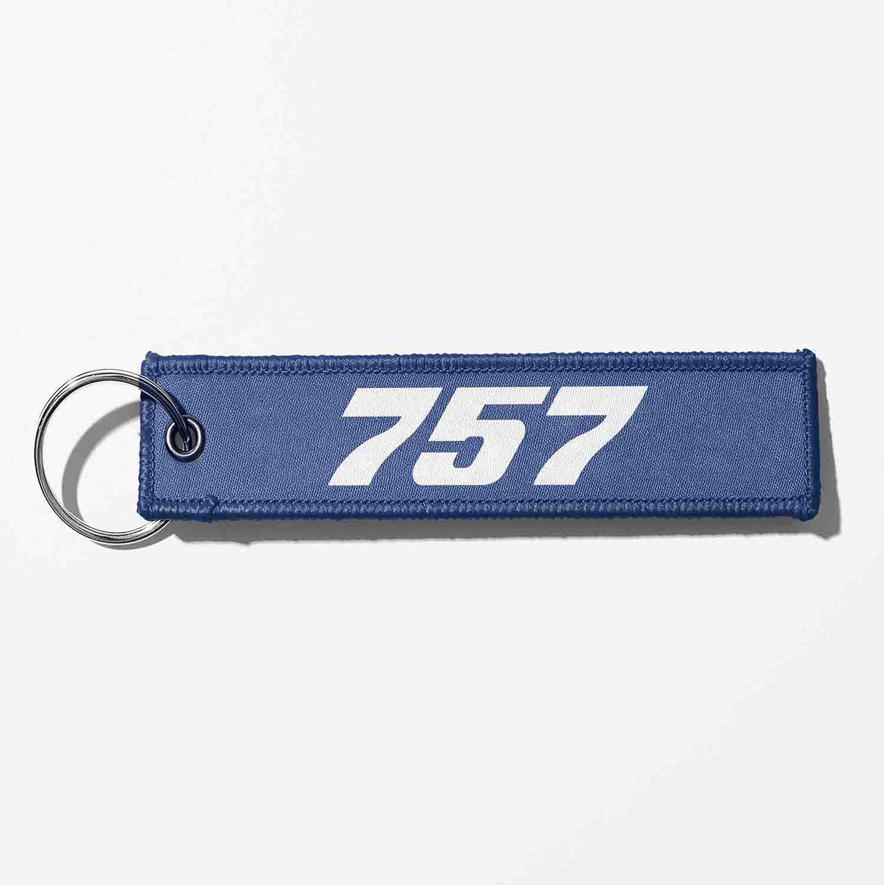 Boeing 757 Flat Text Designed Key Chains