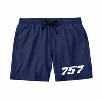 Thumbnail for 757 Flat Text Designed Swim Trunks & Shorts