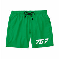 Thumbnail for 757 Flat Text Designed Swim Trunks & Shorts