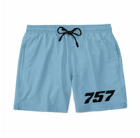 Thumbnail for 757 Flat Text Designed Swim Trunks & Shorts