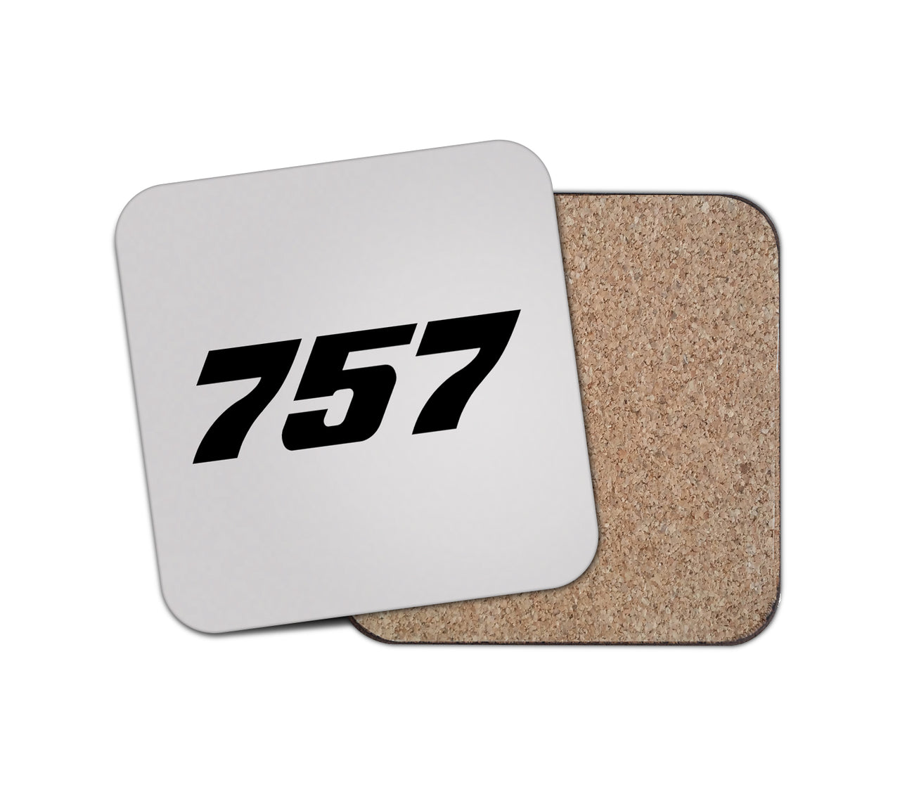 757 Flat Text Designed Coasters