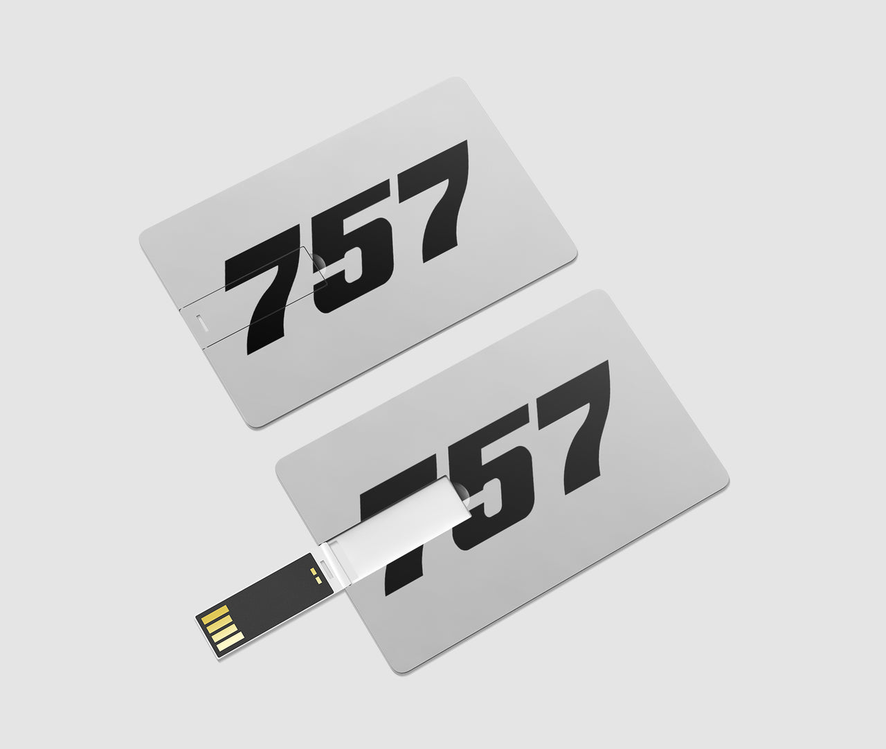 757 Flat Text Designed USB Cards