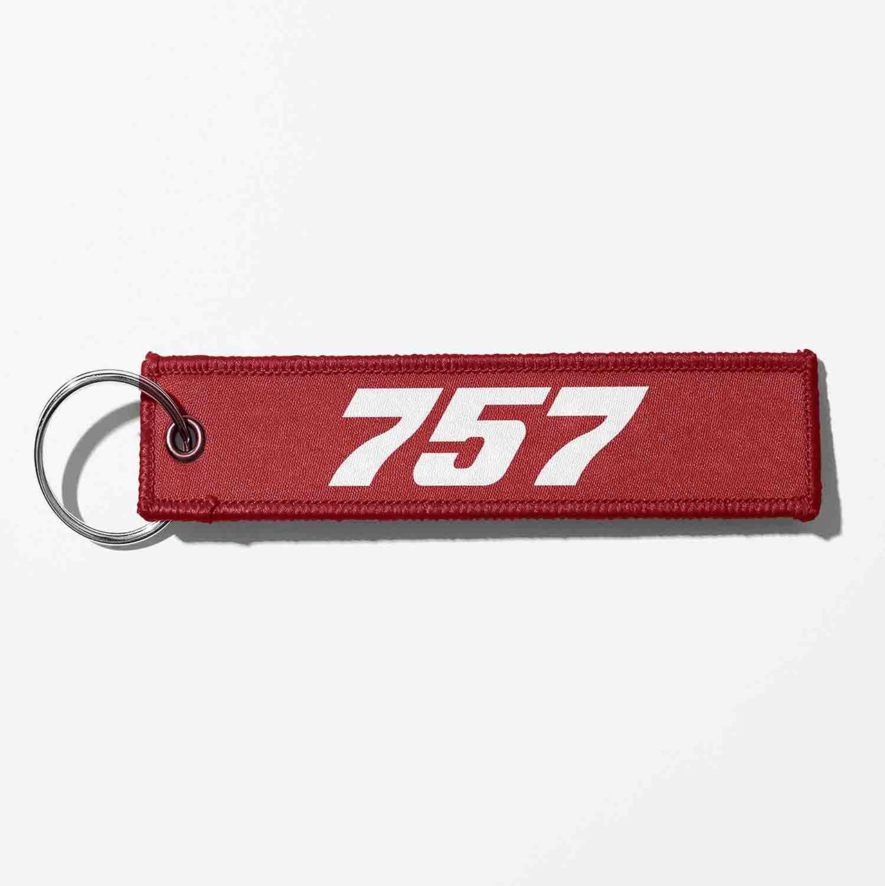 Boeing 757 Flat Text Designed Key Chains