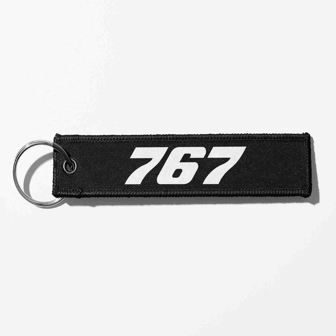 Boeing 767 Flat Text Designed Key Chains
