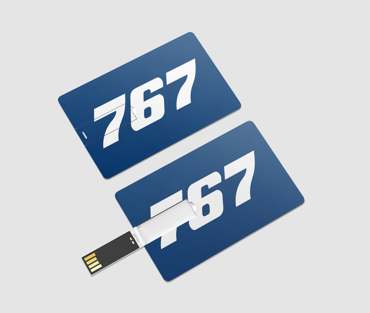 767 Flat Text Designed USB Cards