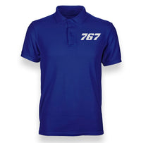 Thumbnail for Boeing 767 Flat Text Designed Polo T-Shirts