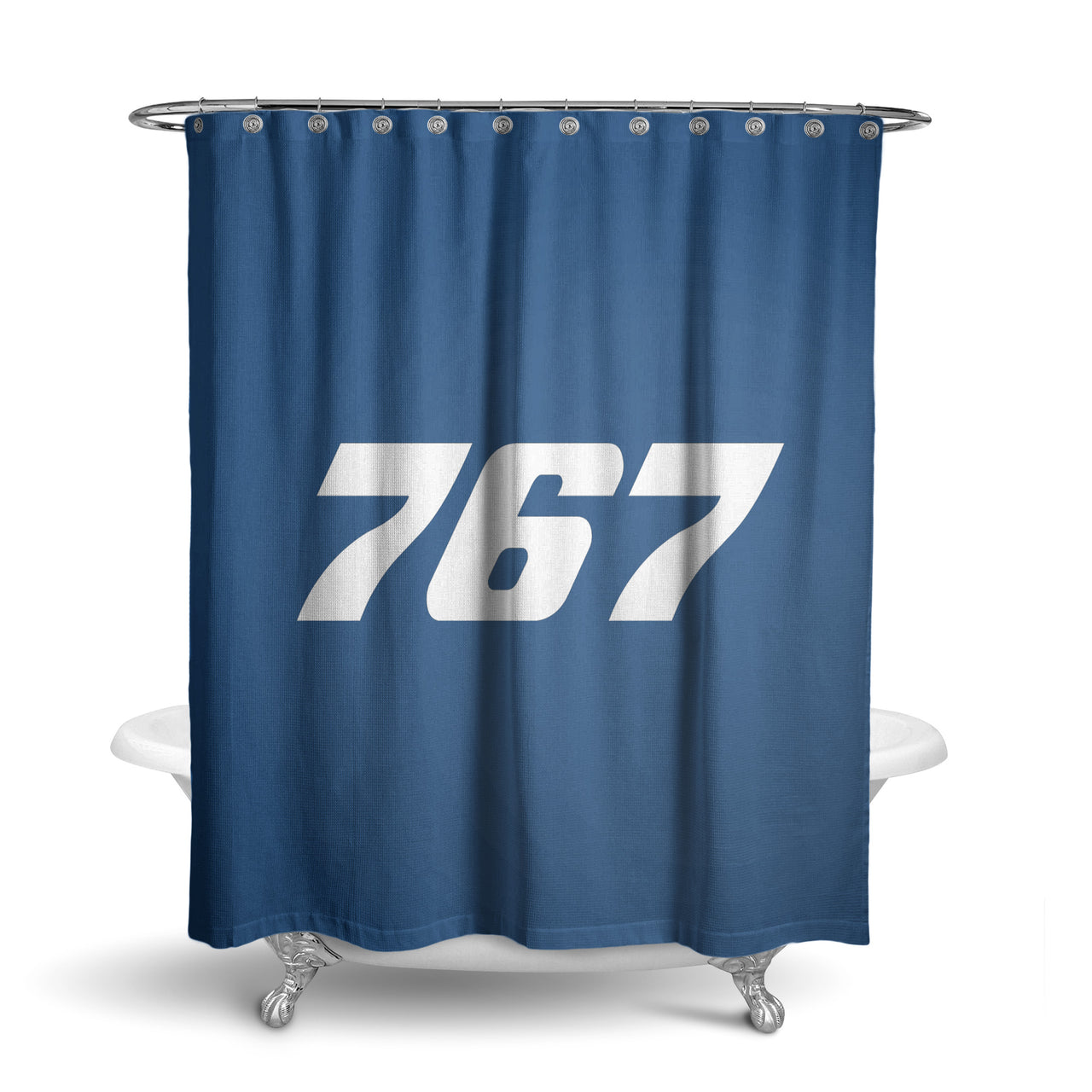 767 Flat Text Designed Shower Curtains