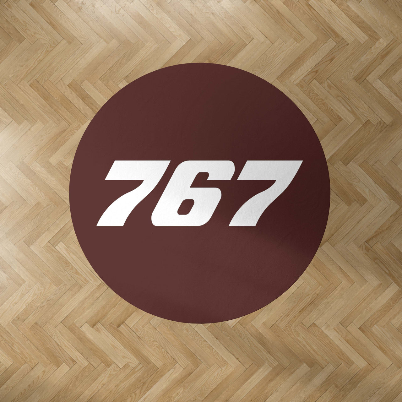 767 Flat Text Designed Carpet & Floor Mats (Round)