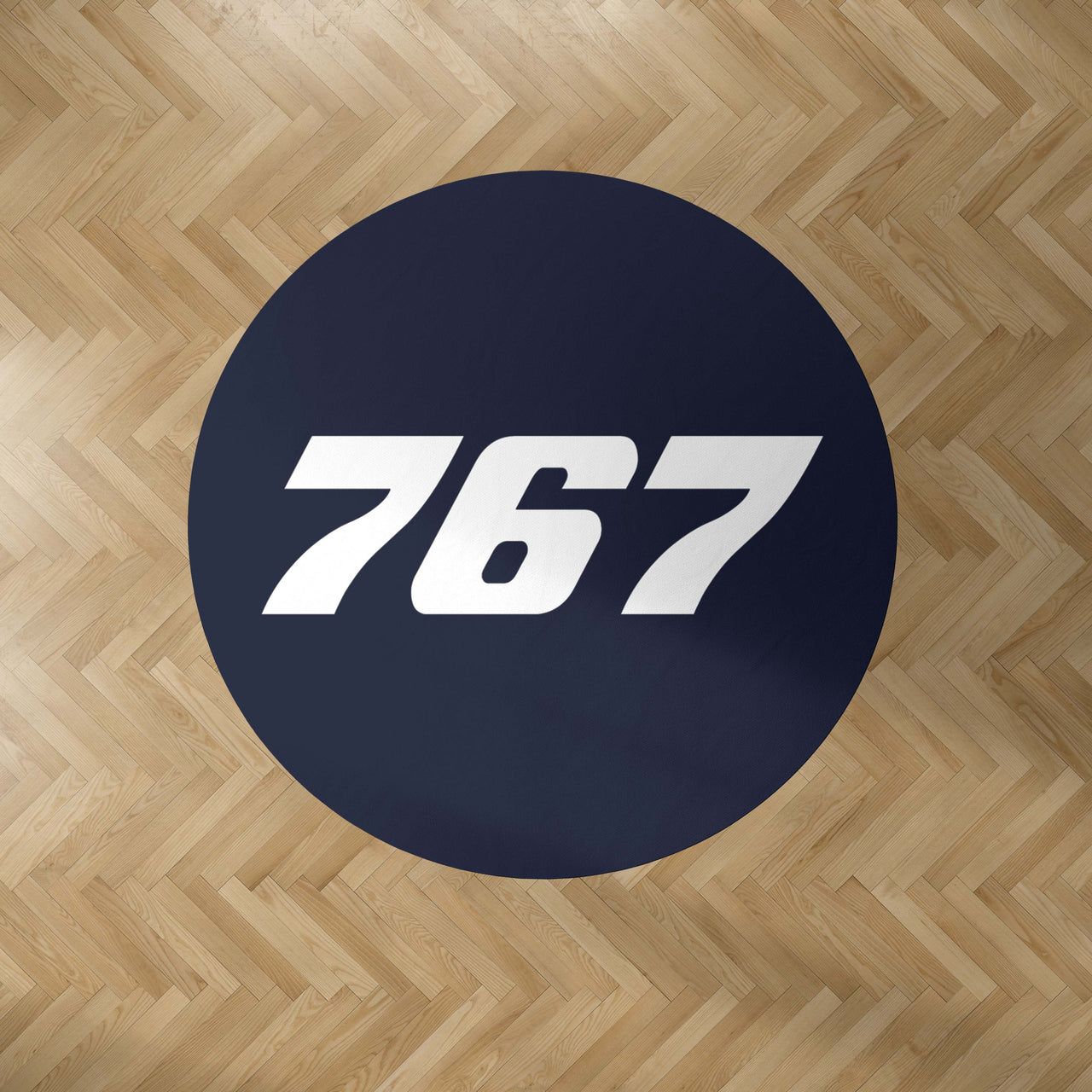 767 Flat Text Designed Carpet & Floor Mats (Round)