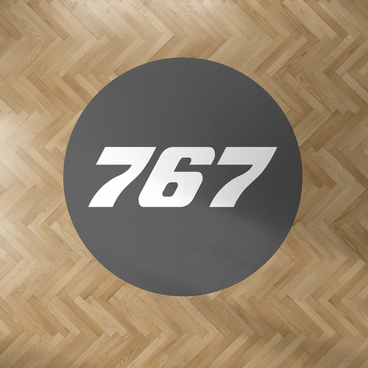 767 Flat Text Designed Carpet & Floor Mats (Round)