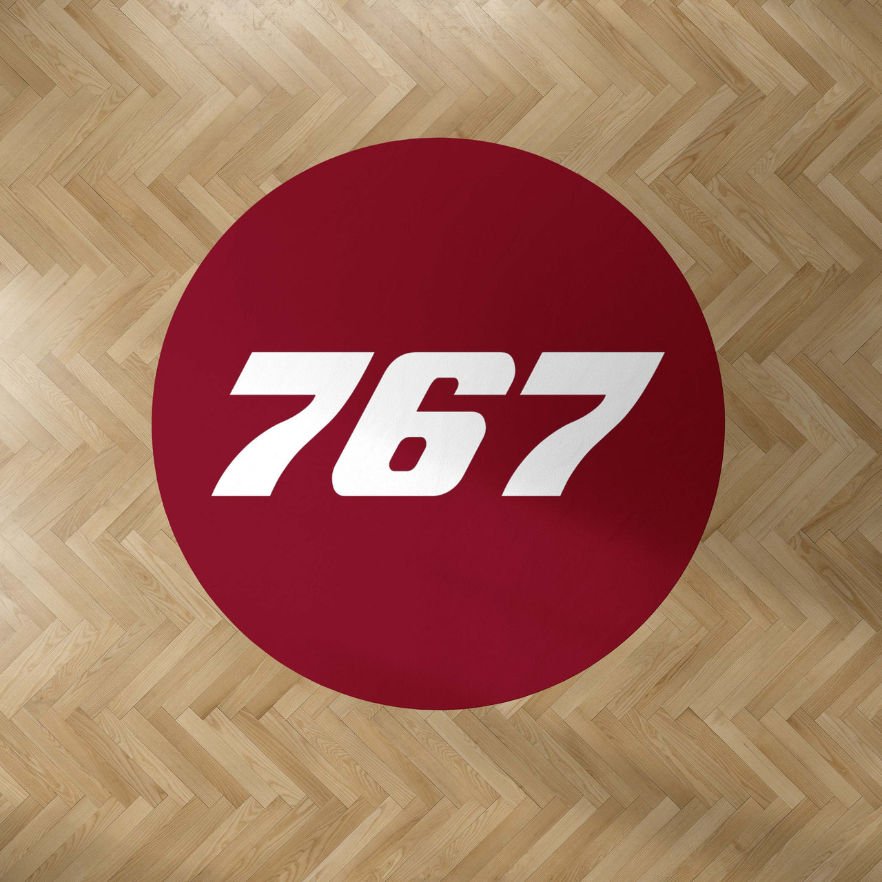 767 Flat Text Designed Carpet & Floor Mats (Round)