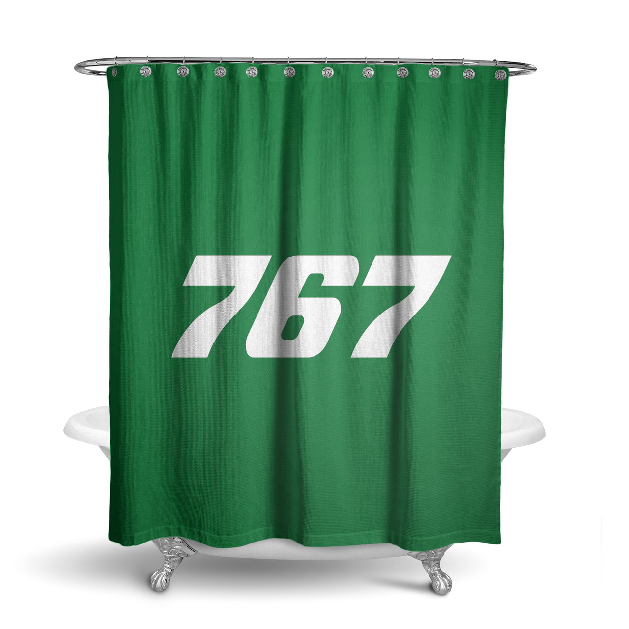 767 Flat Text Designed Shower Curtains