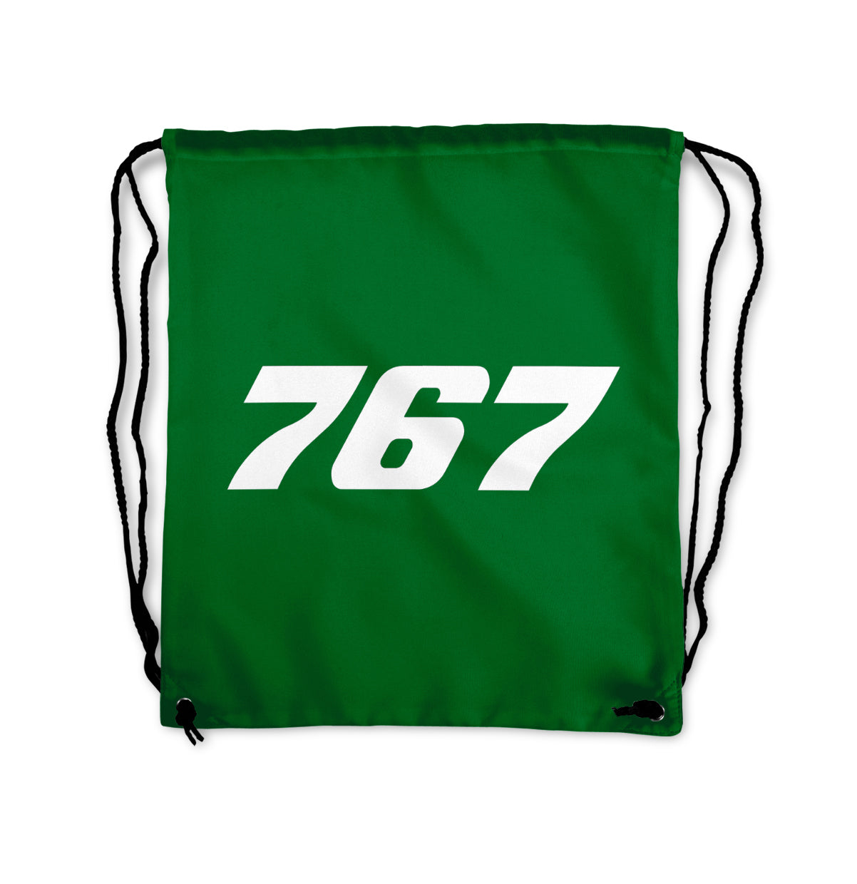 767 Flat Text Designed Drawstring Bags