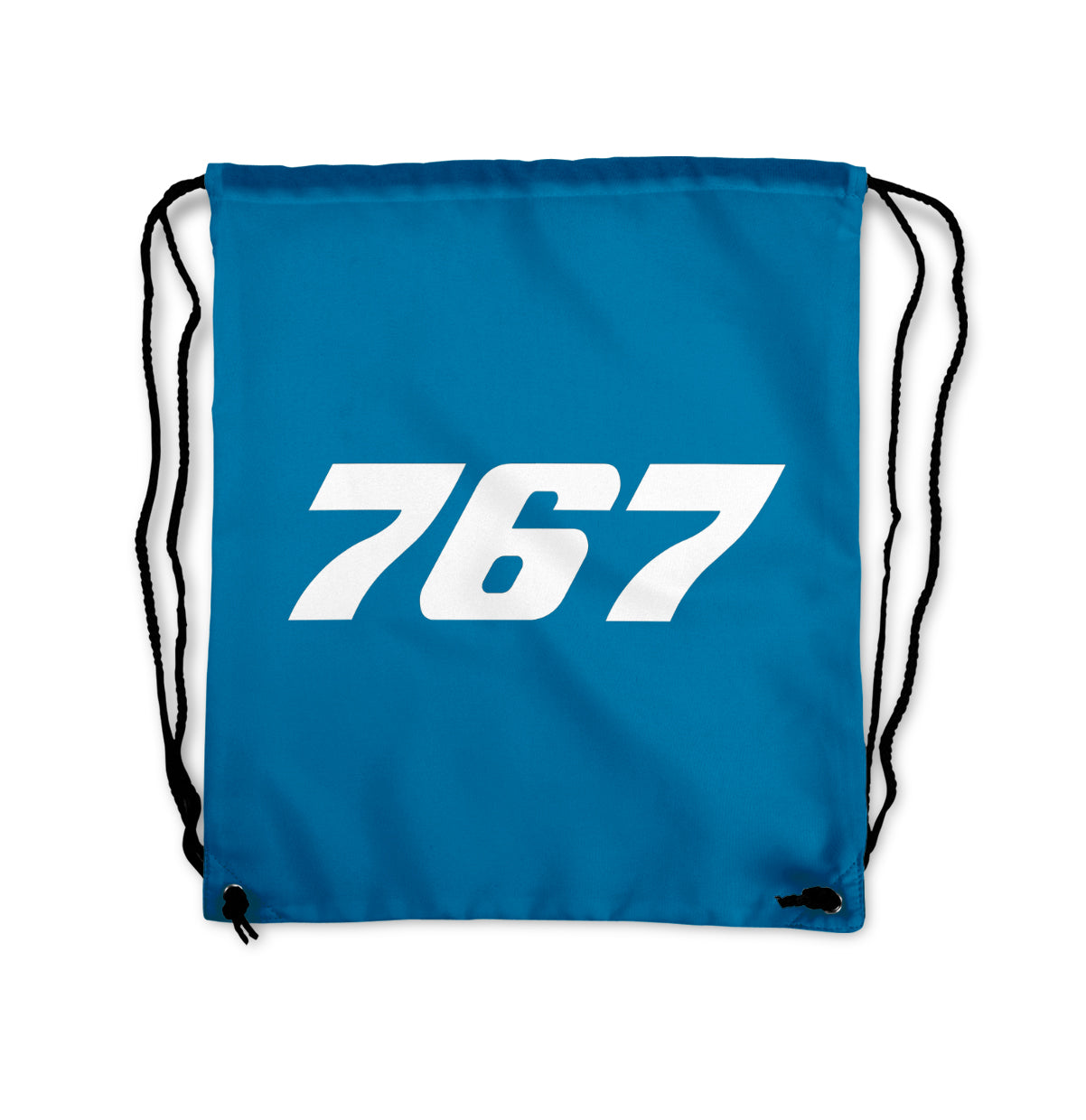 767 Flat Text Designed Drawstring Bags