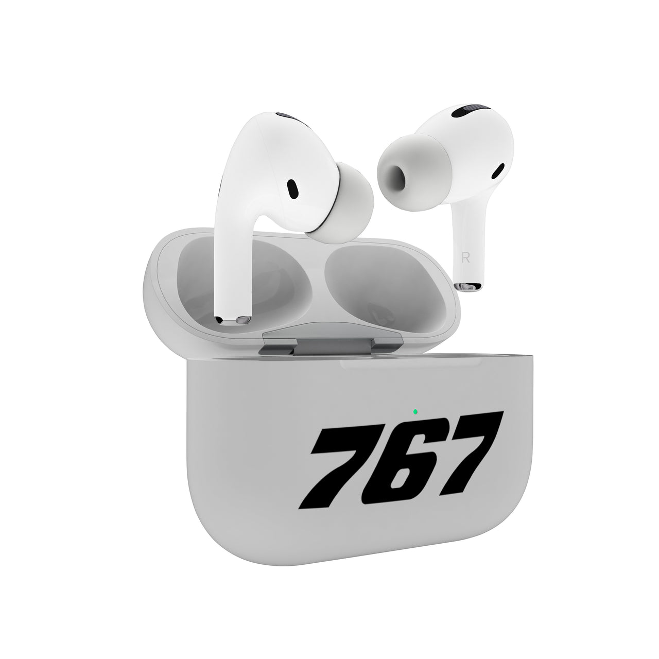 767 Flat Text Designed AirPods  Cases