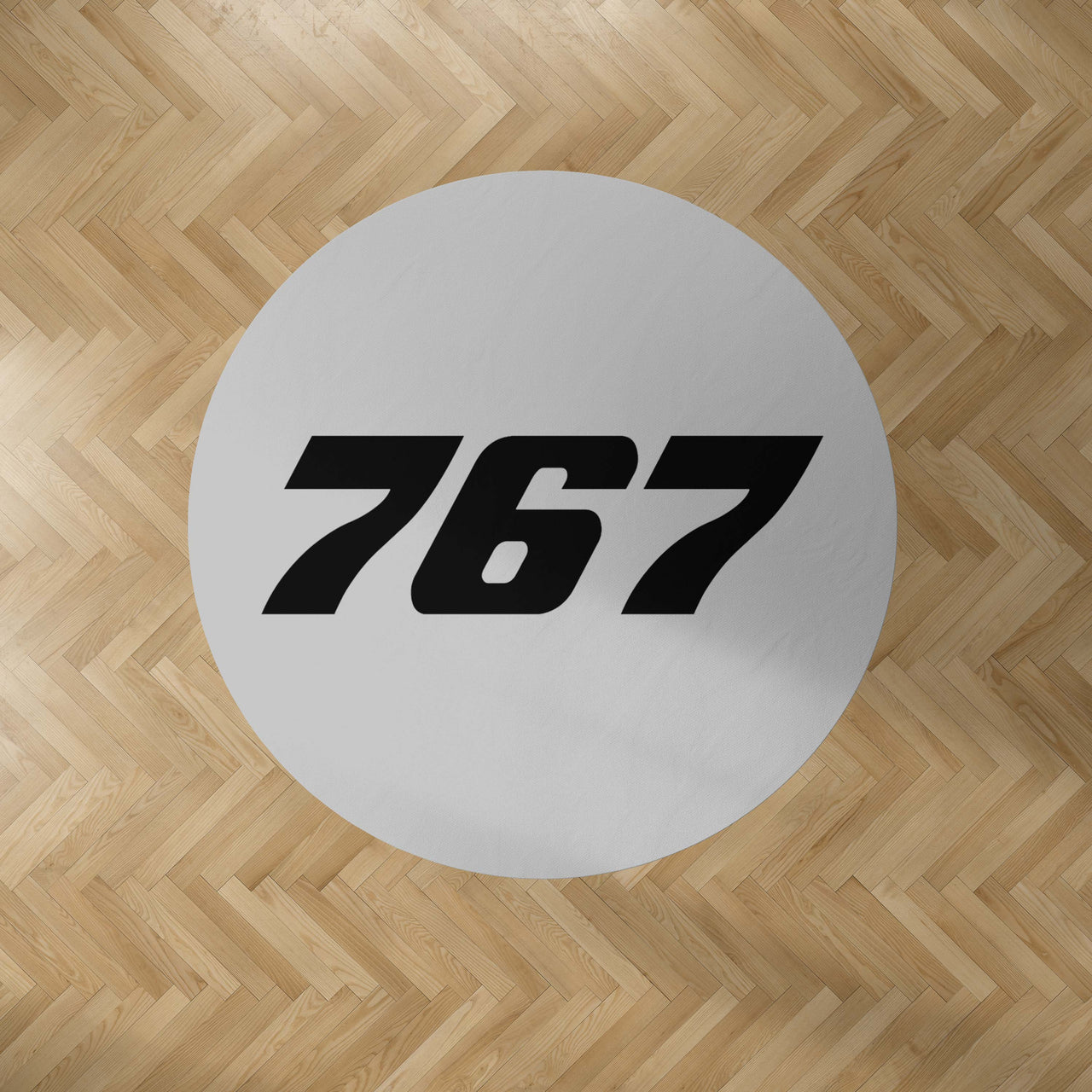 767 Flat Text Designed Carpet & Floor Mats (Round)