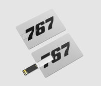 Thumbnail for 767 Flat Text Designed USB Cards