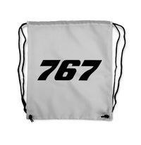 Thumbnail for 767 Flat Text Designed Drawstring Bags