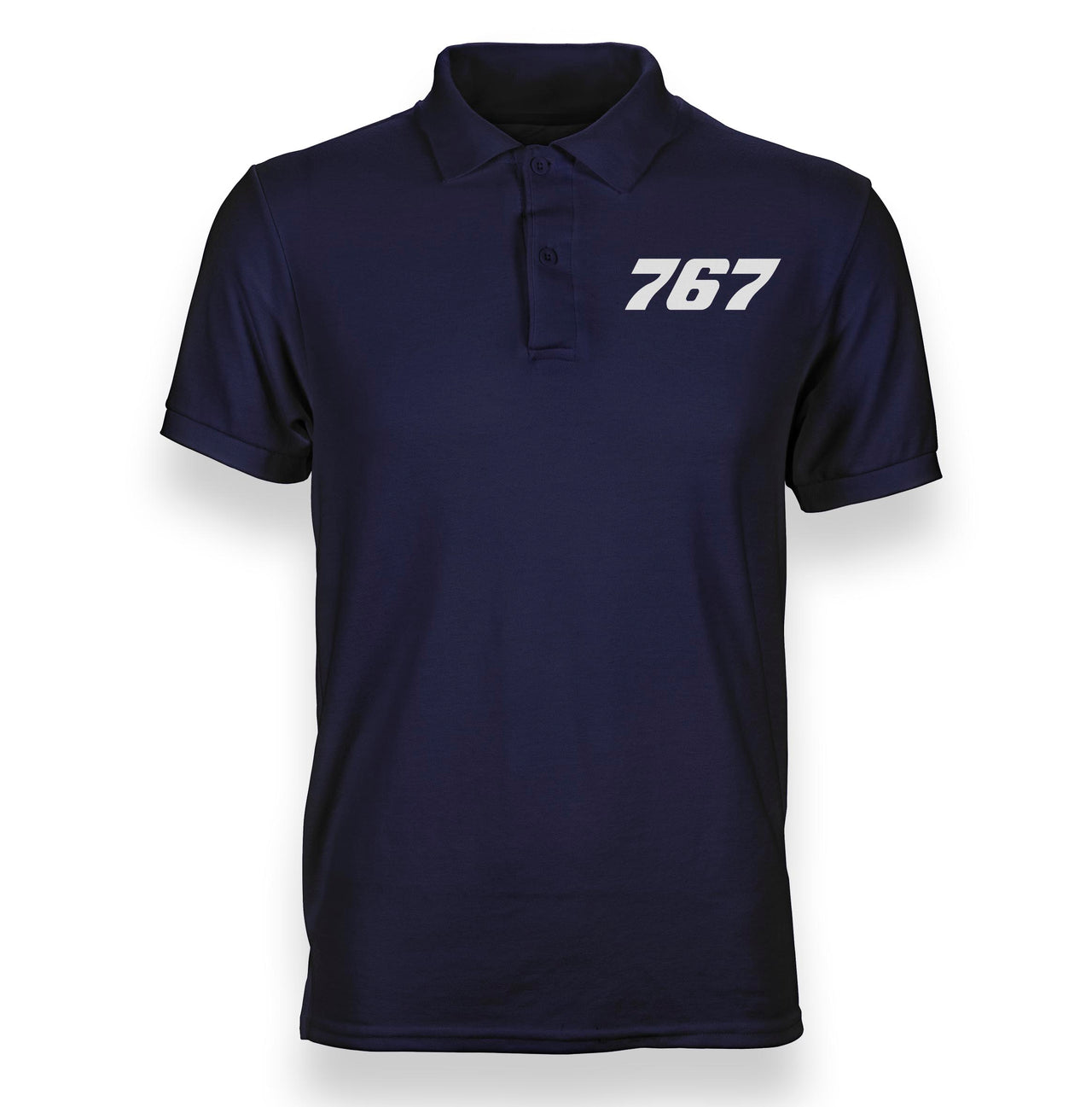 Boeing 767 Flat Text Designed Polo T-Shirts