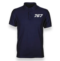 Thumbnail for Boeing 767 Flat Text Designed Polo T-Shirts