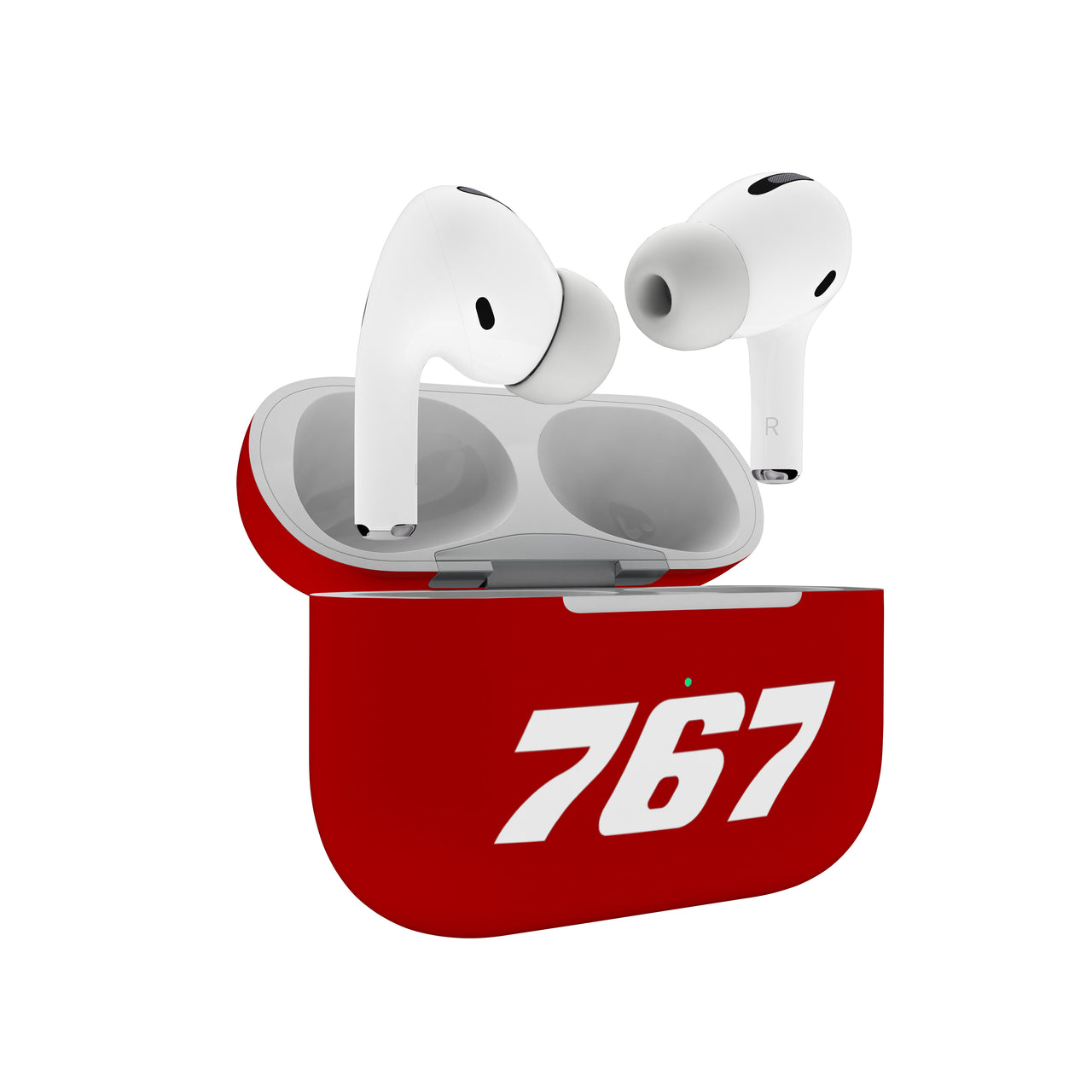 767 Flat Text Designed AirPods  Cases