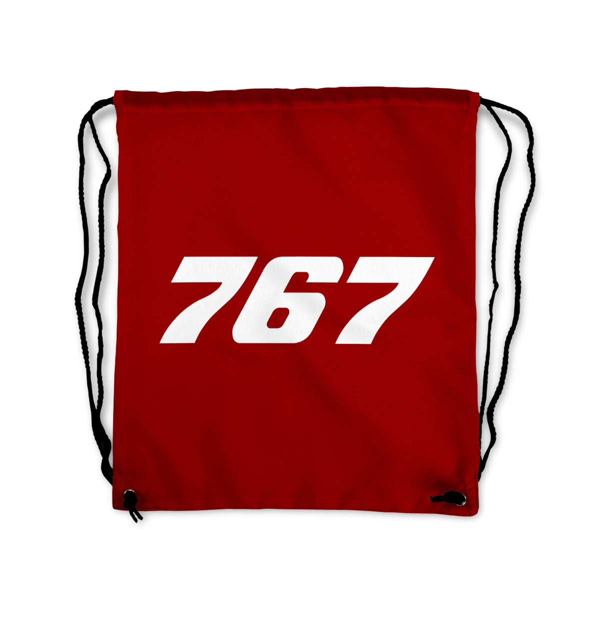 767 Flat Text Designed Drawstring Bags
