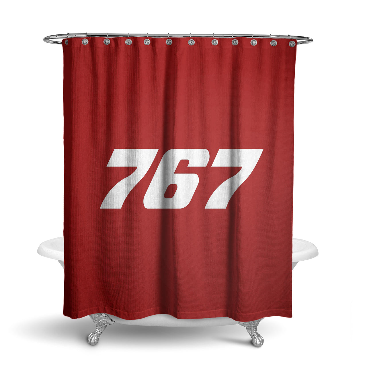 767 Flat Text Designed Shower Curtains
