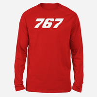 Thumbnail for 767 Flat Text Designed Long-Sleeve T-Shirts