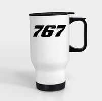 Thumbnail for 767 Flat Text Designed Travel Mugs (With Holder)