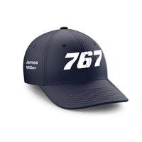Thumbnail for Customizable Name & 767 Flat Text Embroidered Hats