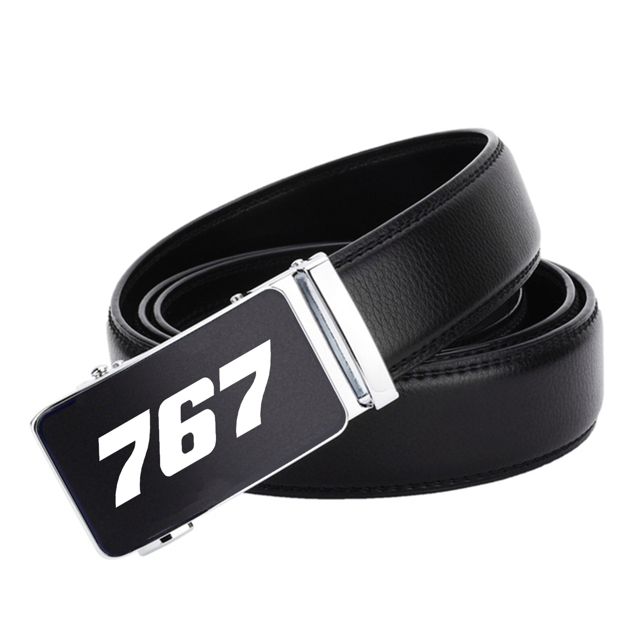 767 Flat Text Designed Aviator Belts