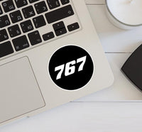 Thumbnail for 767 Flat Text Black Designed Stickers