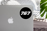 Thumbnail for 767 Flat Text Black Designed Stickers