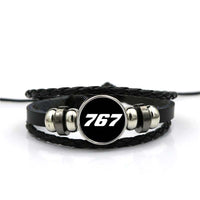 Thumbnail for 767 Flat Text Designed Leather Bracelets